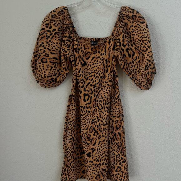 NWOT Billabong Paradise Leopard Animal Print Mini Dress - XS - Picture 7 of 8